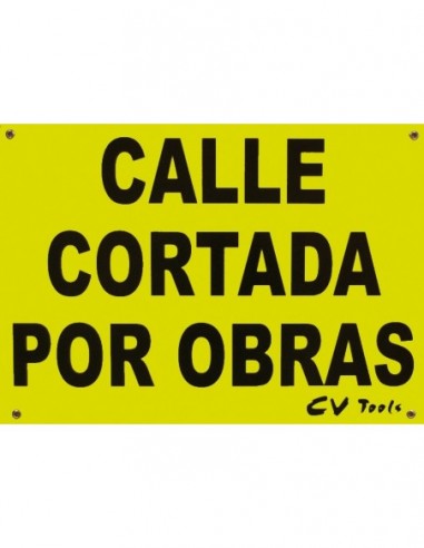 Cartel PVC 50x70 c/ ojales Calle...